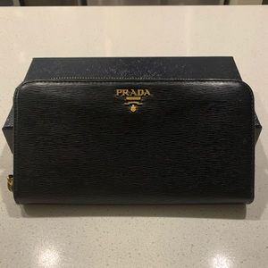 Authentic Prada Zip Around Wallet - EUC